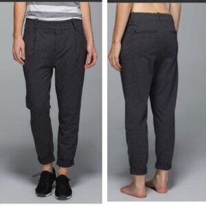 Lululemon Stress Less Pant French Terry Pull On Stretch Zip Pockets Minimalist 2